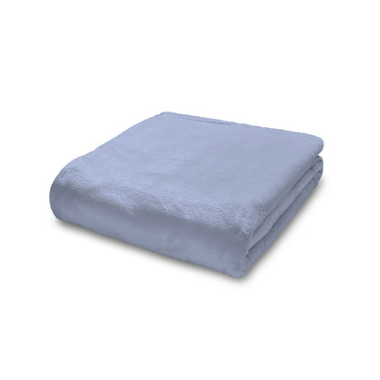 Raschel Velvet Touch Lansfield Blue Blanket Throw