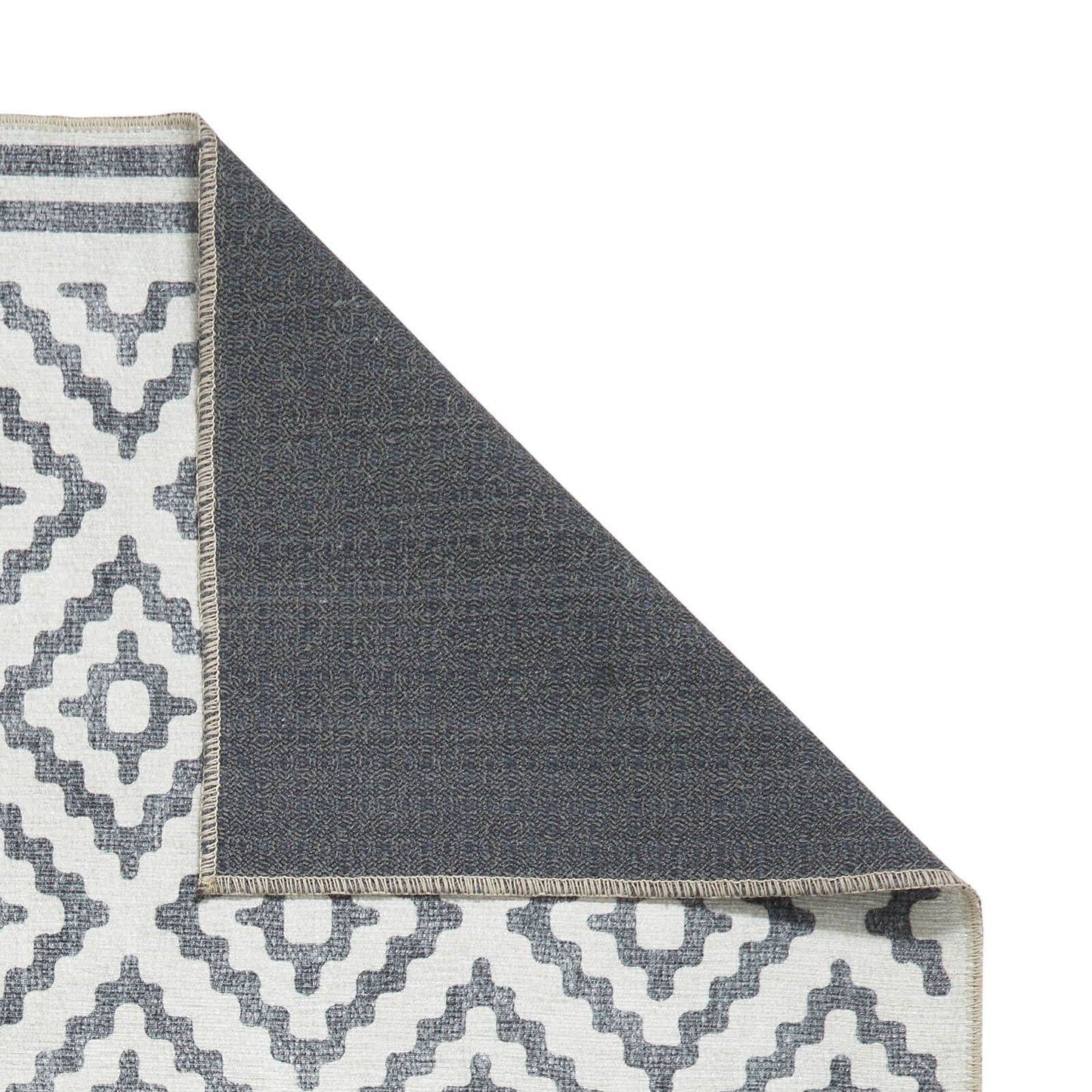 Coral H1058 Grey Modern Washable Rug