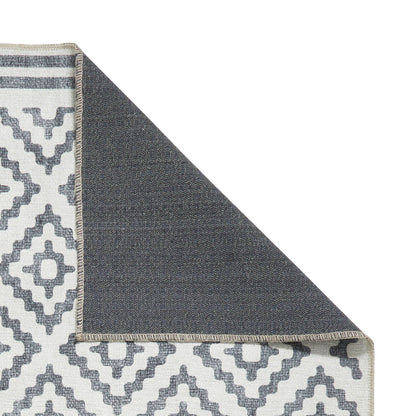 Coral H1058 Grey Modern Washable Rug