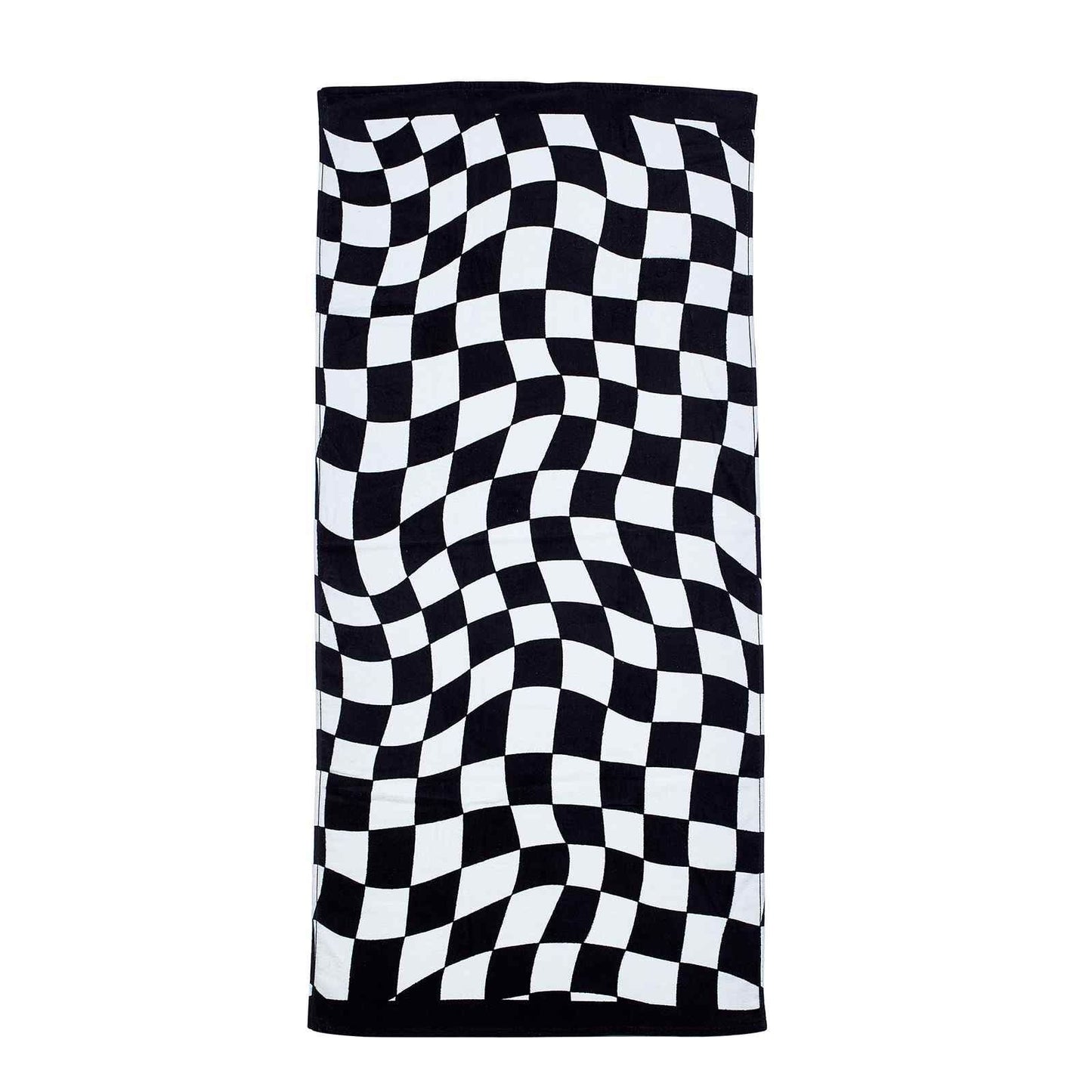 Checkerboard Black / White Beach Towel