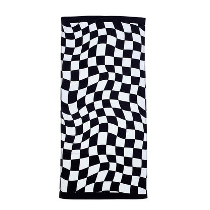 Checkerboard Black / White Beach Towel