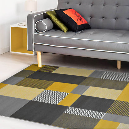 Maestro Montreal Ochre Blocks Rug