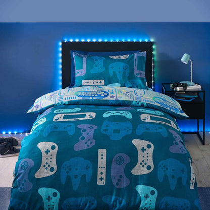 Gamer Grey Duvet Cover Set