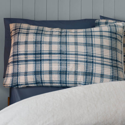Catherine Lansfield Cosy Ribbed Bedding Duvet Cover Set Blue