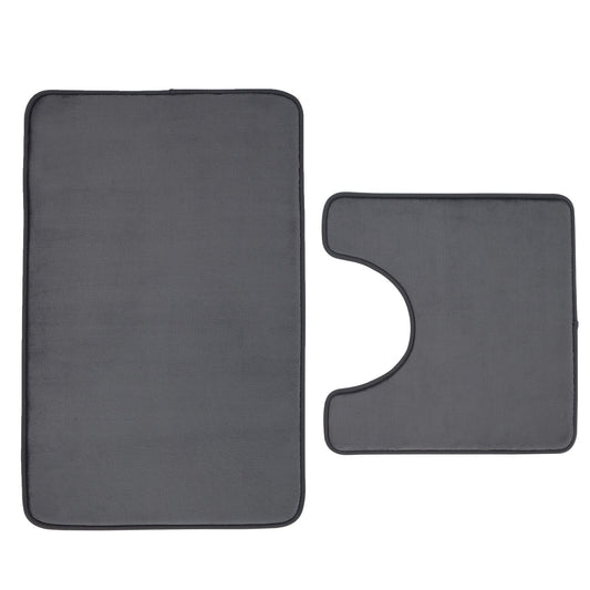 Anti-Bacterial Memory Foam Charcoal Bath Pedestal Mat