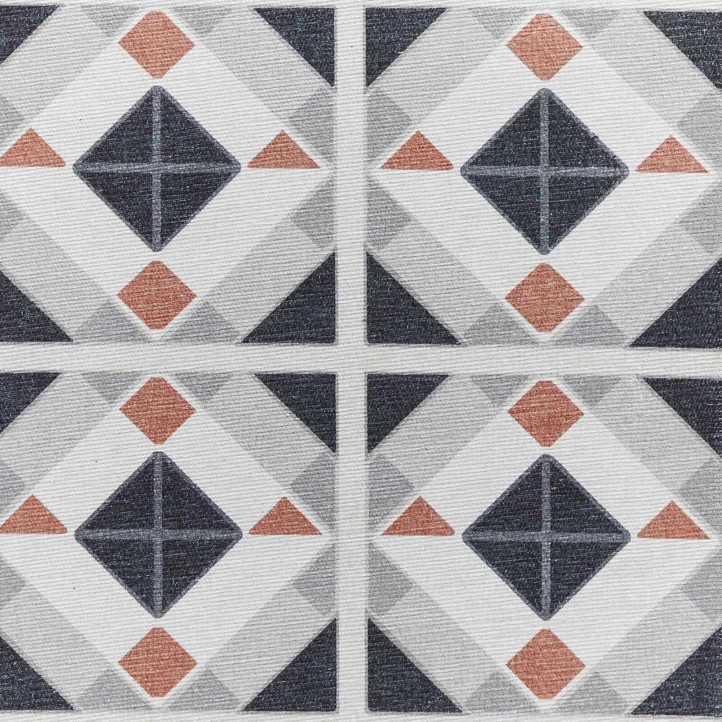 Victoria H1190 Grey/Orange Washable Rug