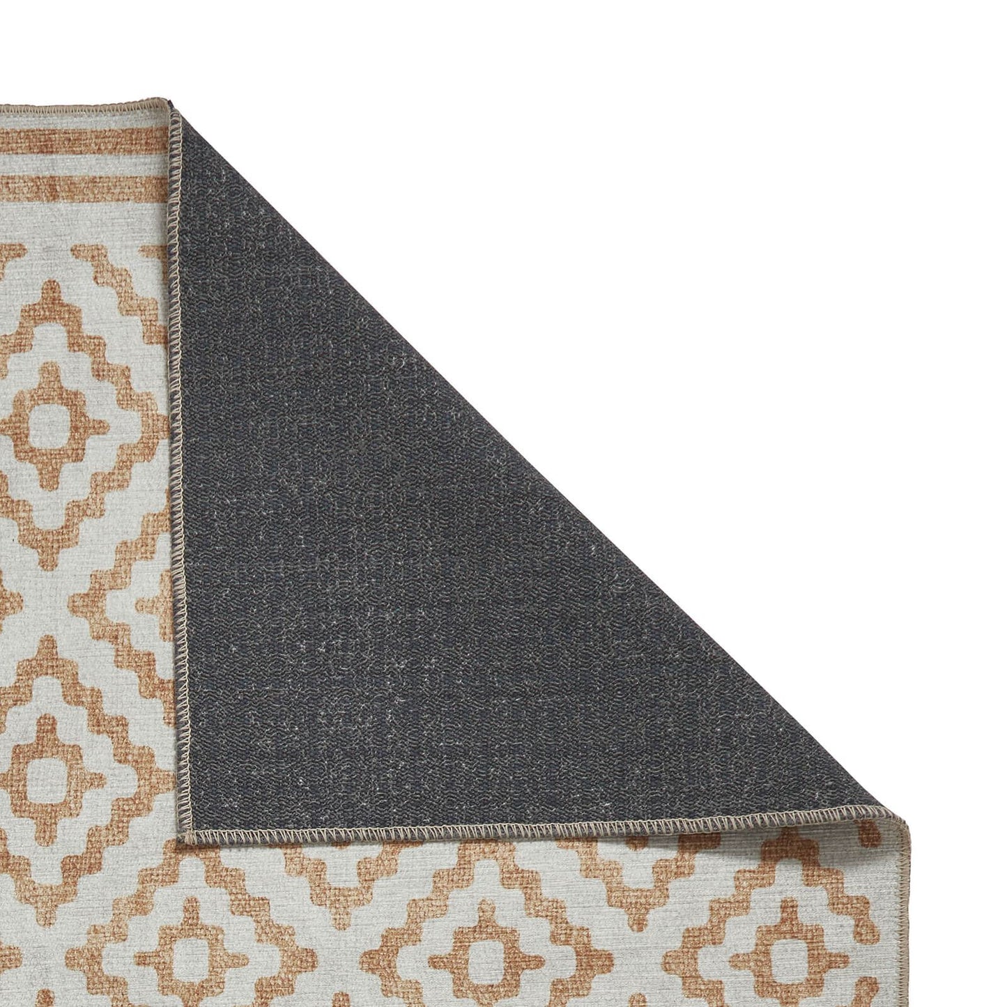 Coral H1058 Yellow Modern Washable Rug