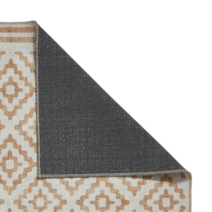 Coral H1058 Yellow Modern Washable Rug