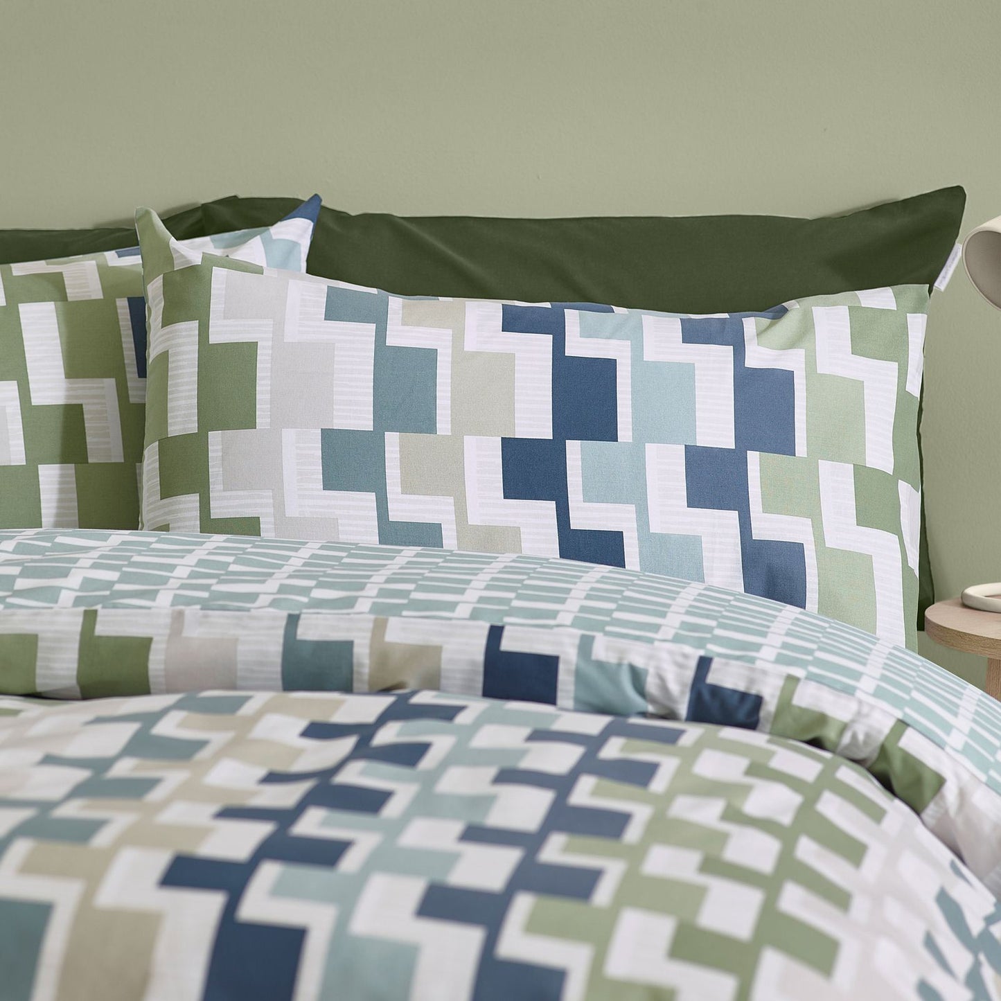 Catherine Lansfield Bryson Geo Blue Duvet Cover Set