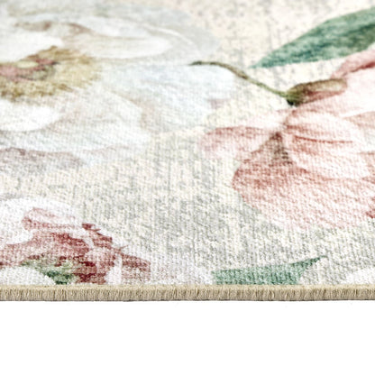Hug Rug Eco-Washable Blooming Peonies Oyster Pink Rug