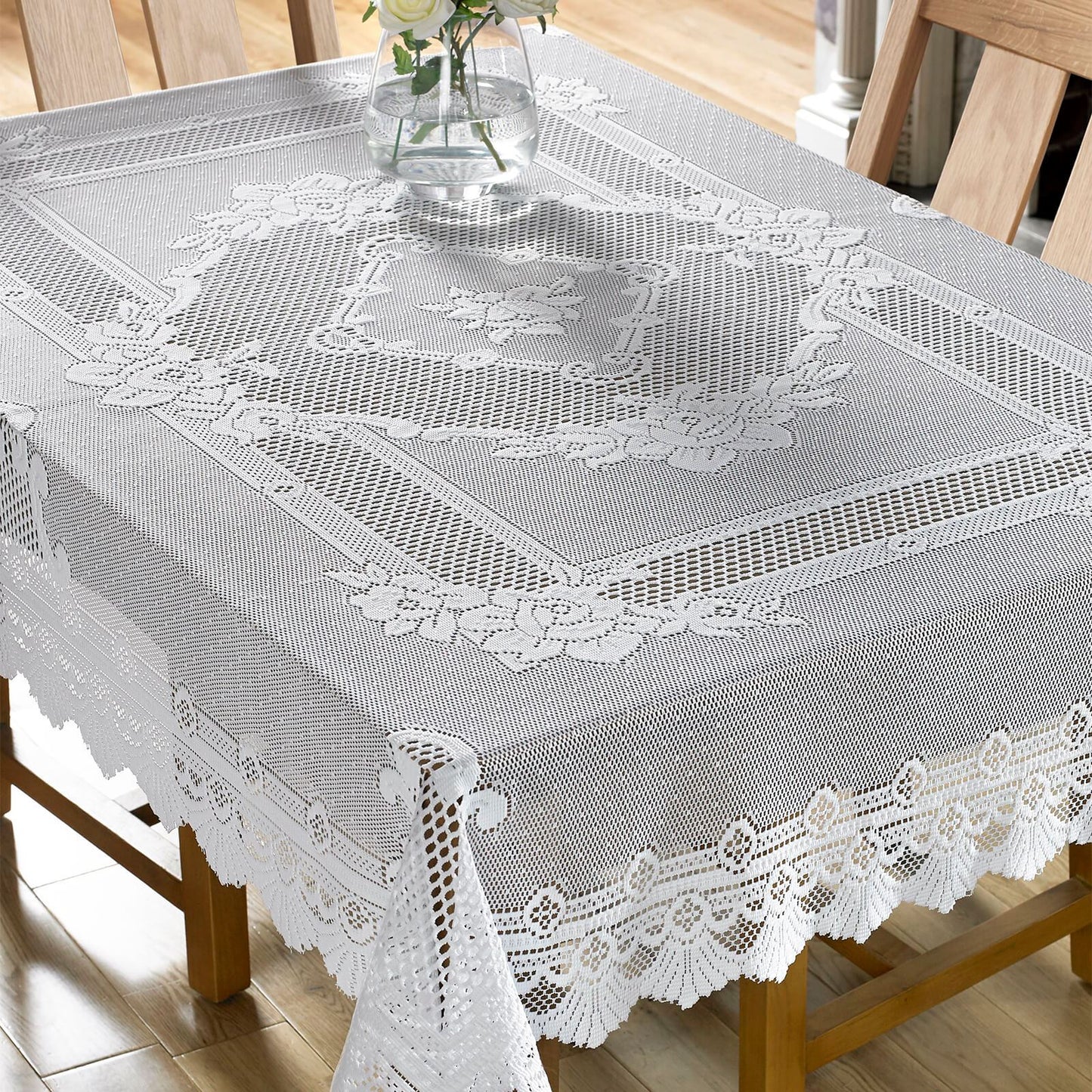 Monica White Tablecloth