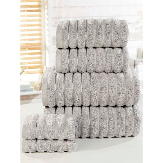 Ribbed Silver Towel Bale