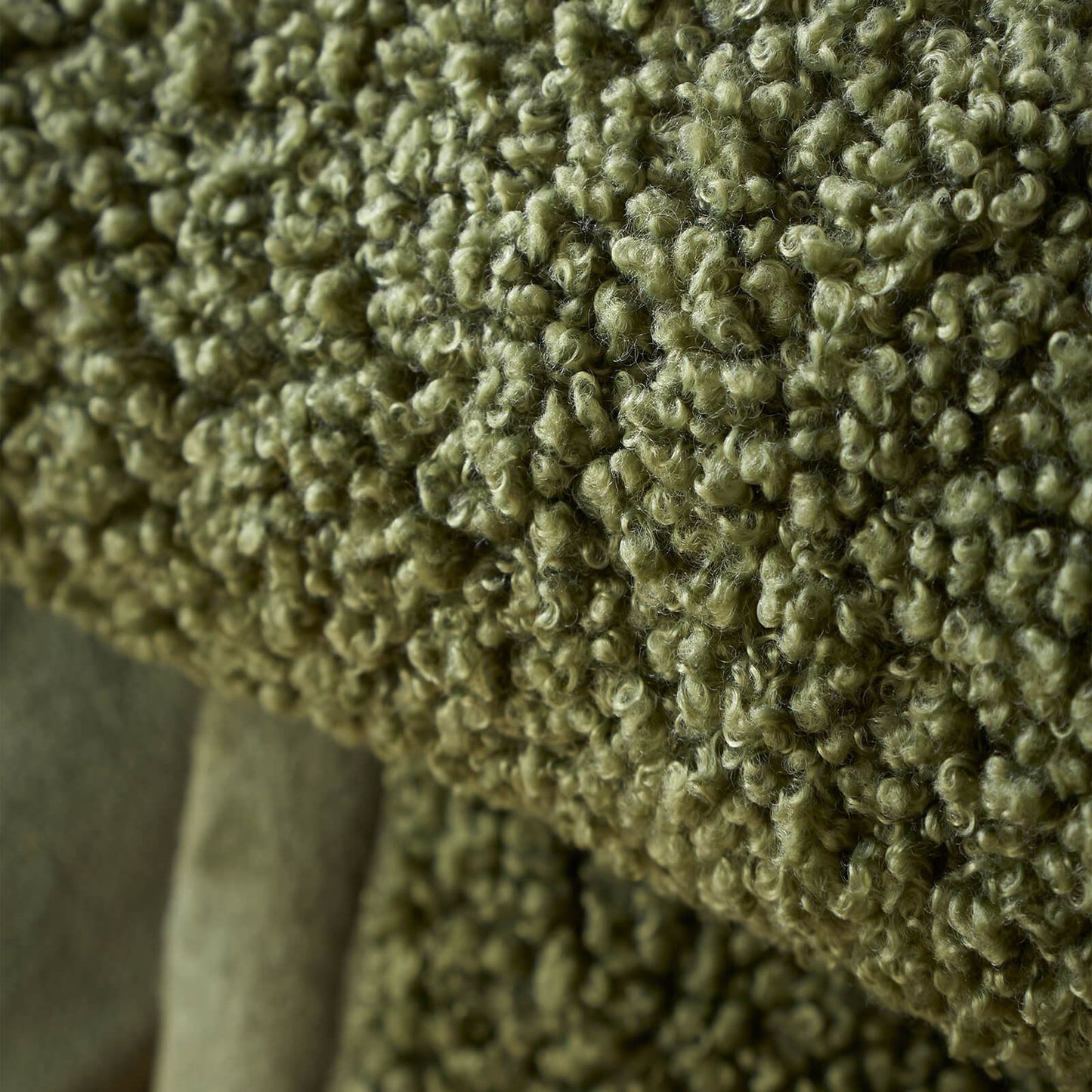 So Soft Velvet Boucle Blanket Throw Olive Green