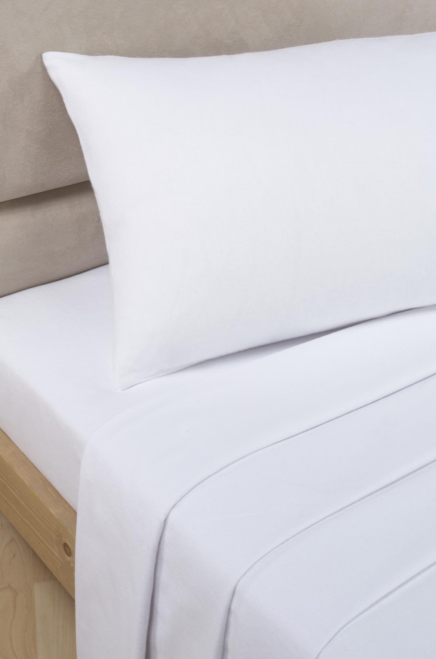 SleepND Percale White Flat Sheet