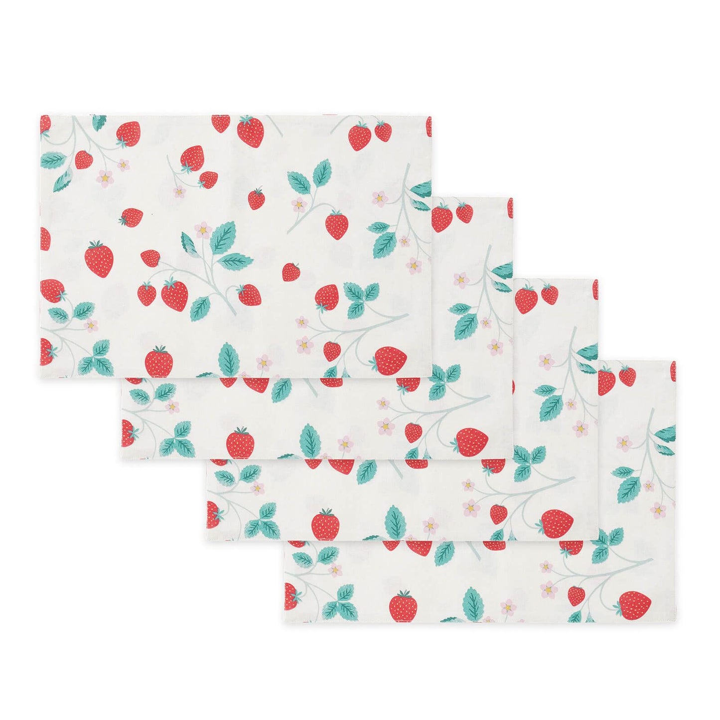 Strawberry Garden Cream/ Red Placemat - 30x46 cm