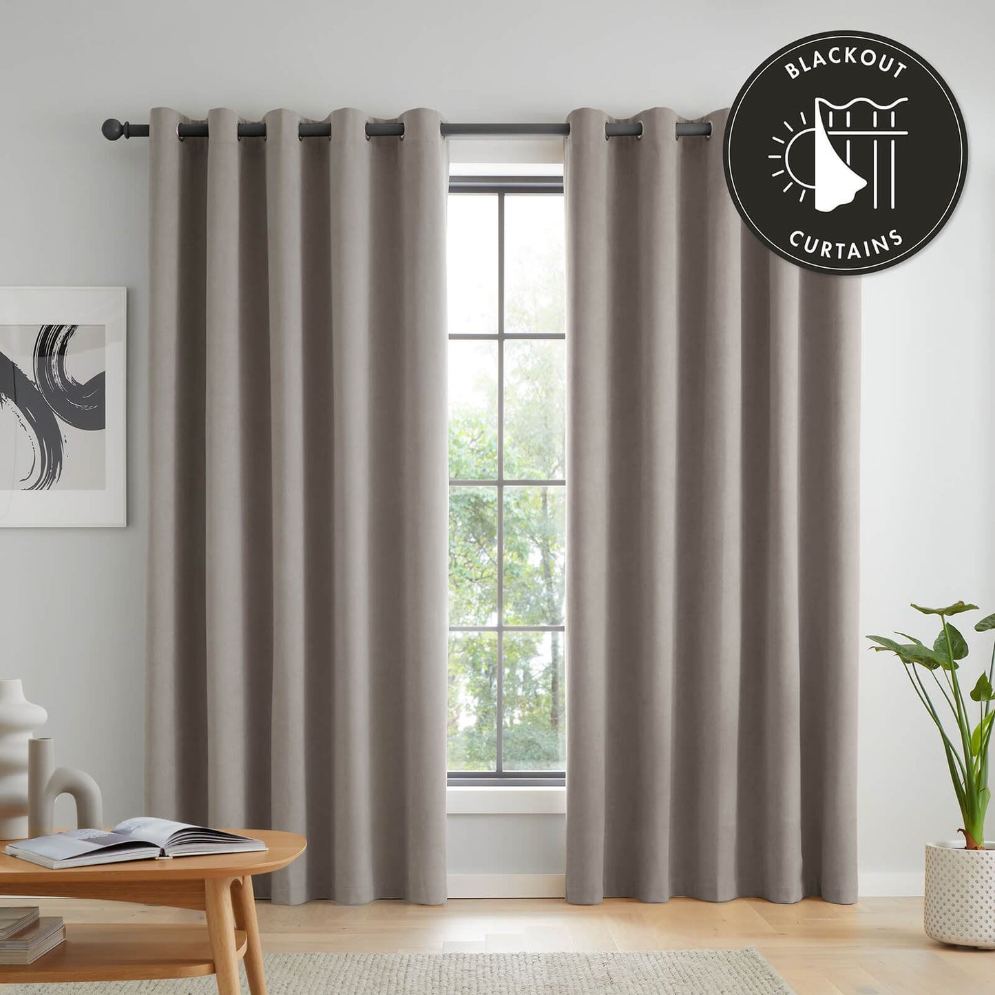 Wilson Blackout Thermal Grey Curtains Two Panels