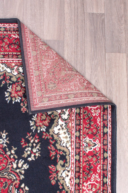 Traditional Poly Lancashire Navy Rugs