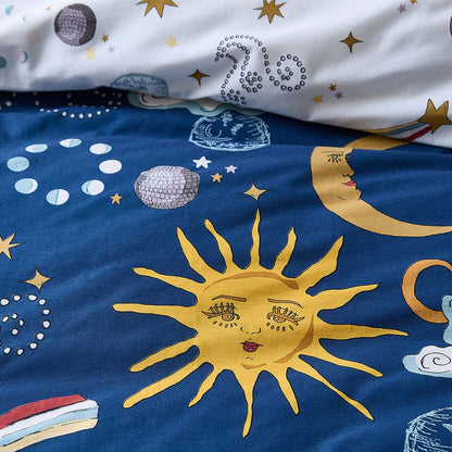 Their Nibs Disco Space Navy Blue Duvet Cover Set