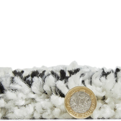 Scandi Berber G276 White/Black Shaggy Rug