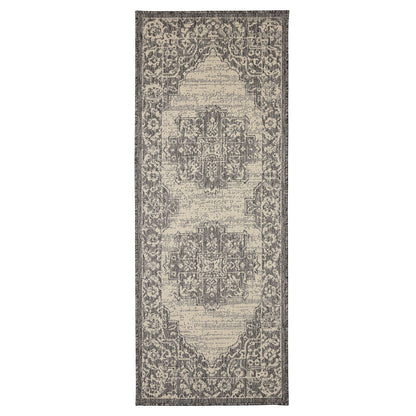 Flatweave Gel Medallion Steel Grey Rug