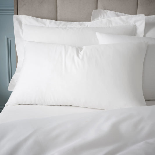 180TC Egyptian Cotton White Housewife Pillowcase Pair