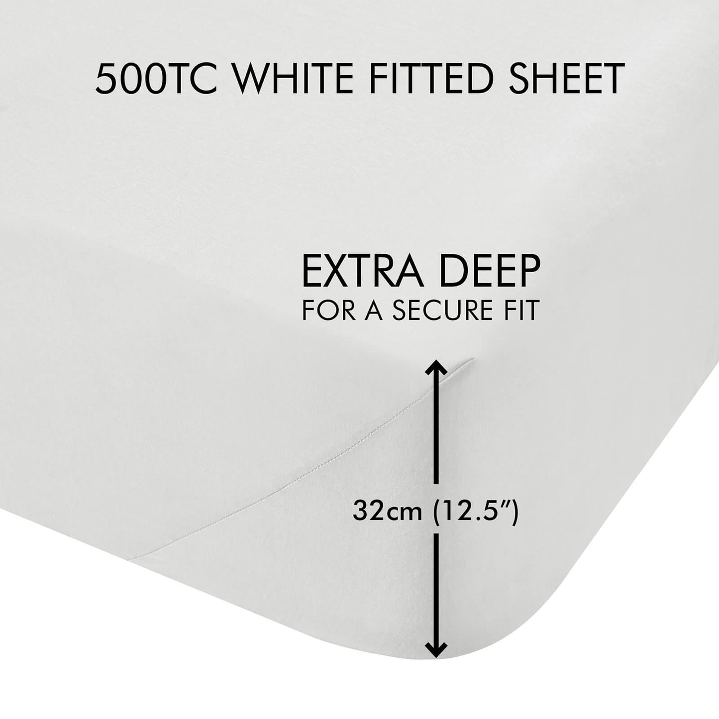 500TC White Fitted Sheet