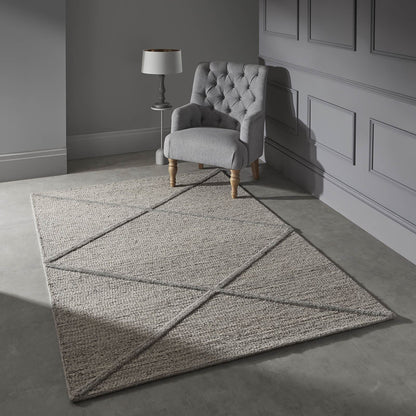 Stellar Checker Textured Natural Rug