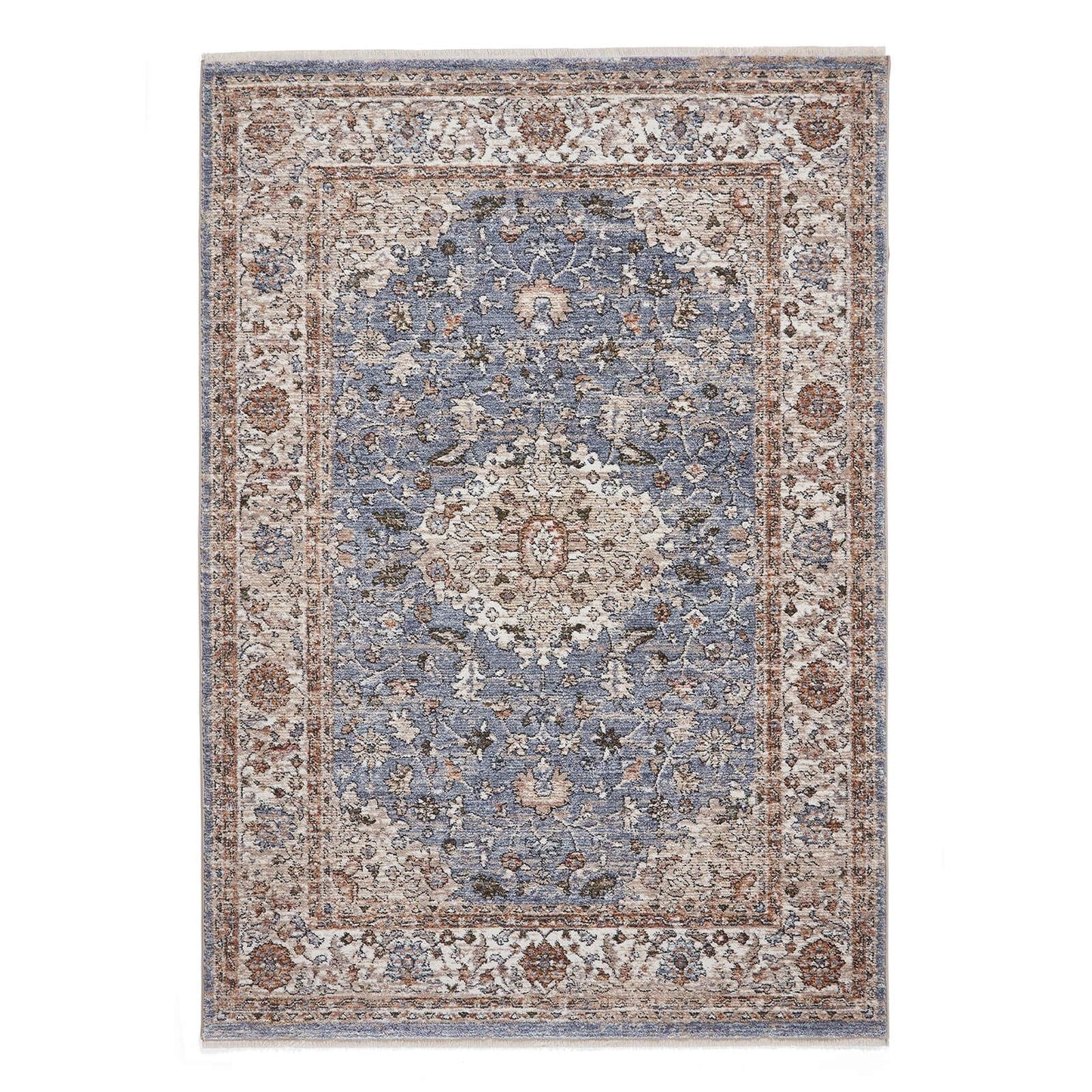 Vintage 35013 Blue/Terracotta Traditional Rug