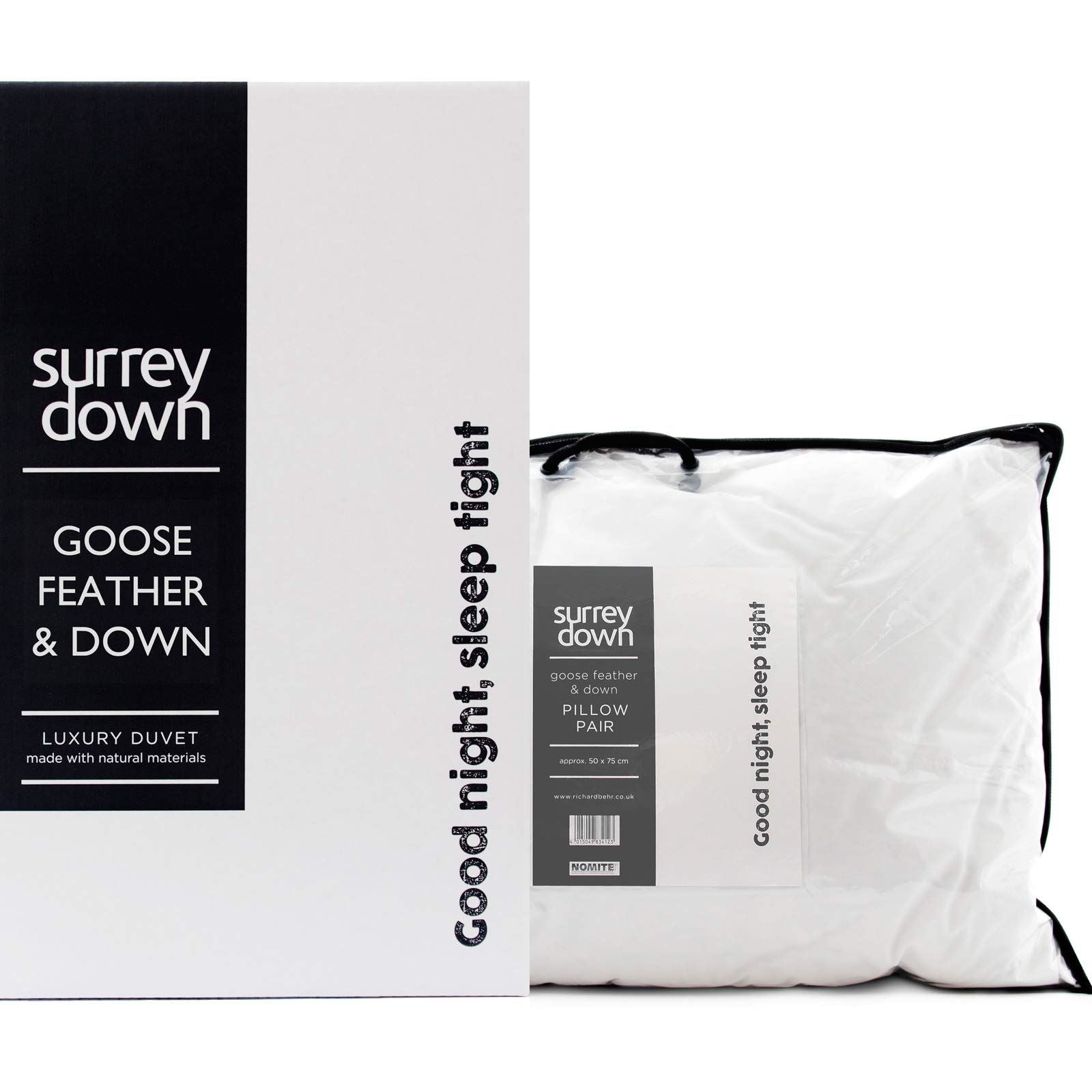 Goose Feather & Down Duvet With Pillow, 4.5Tog