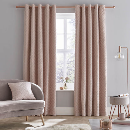 So Soft Luxe Blush Eyelet Curtains