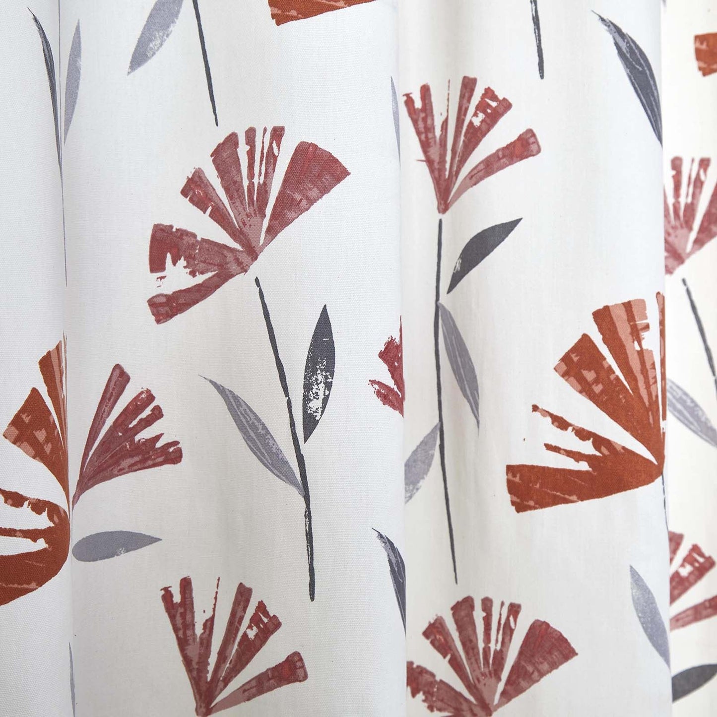 Dacey Red Eyelet Curtains