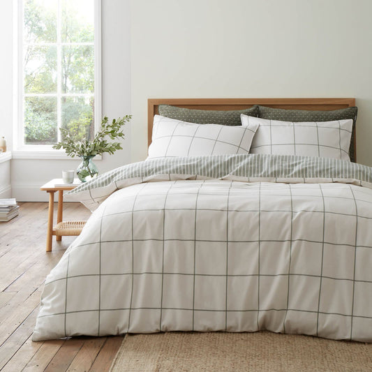 bianca-fine-linens-regal-checked-reversible-cotton-bedding-duvet-cover-set-green