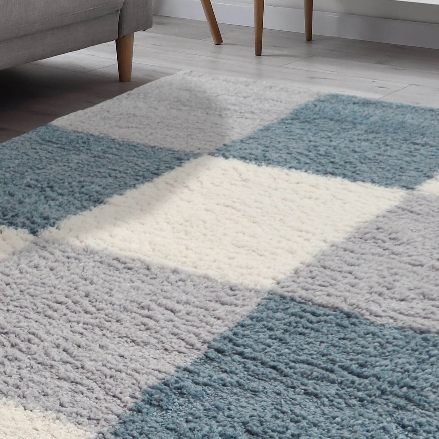 Snug Duck Egg Blocks Rug