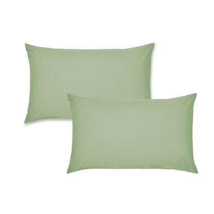 Easy Iron Percale Standard Pillowcase Pair Sage Green