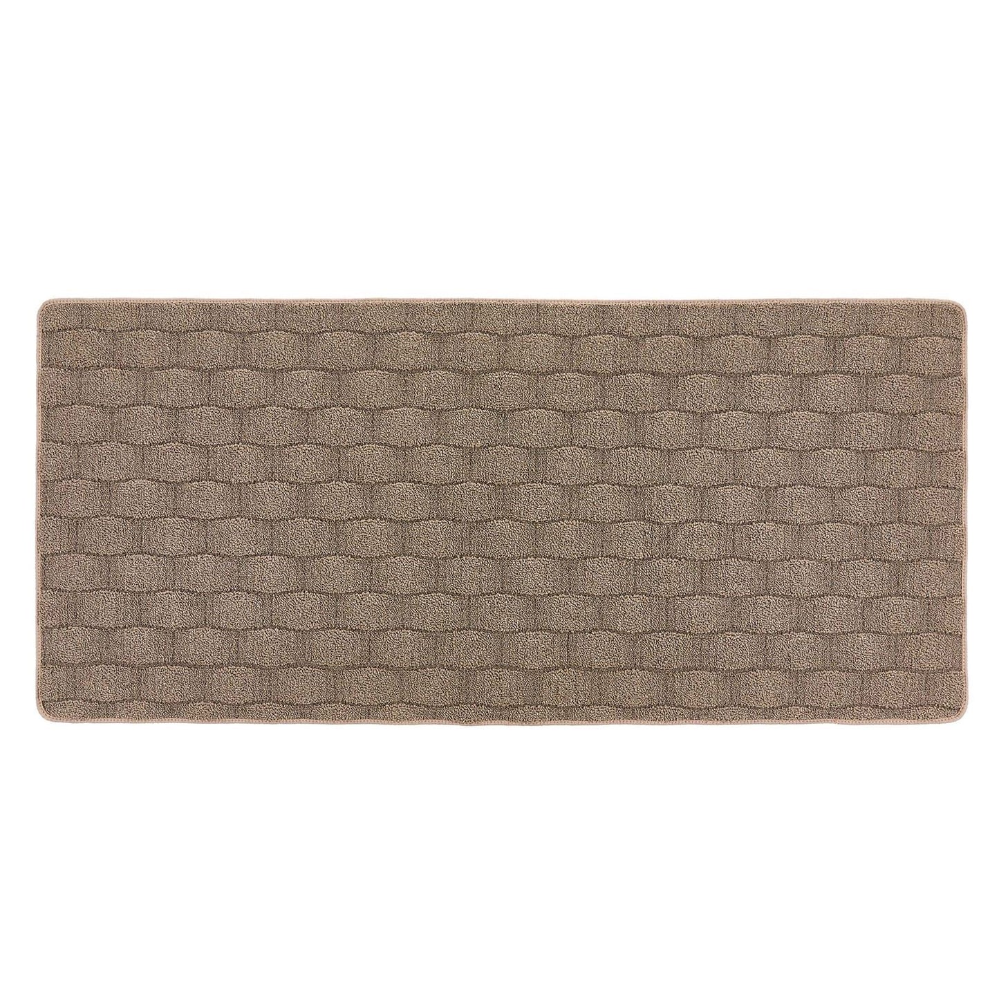 My Mat Sculptured Washable Basketweave Mink Rug