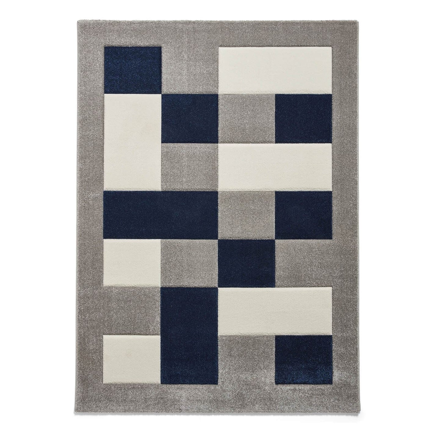 Brooklyn BRK04 (24368) Grey/Navy (24368) Modern Rug