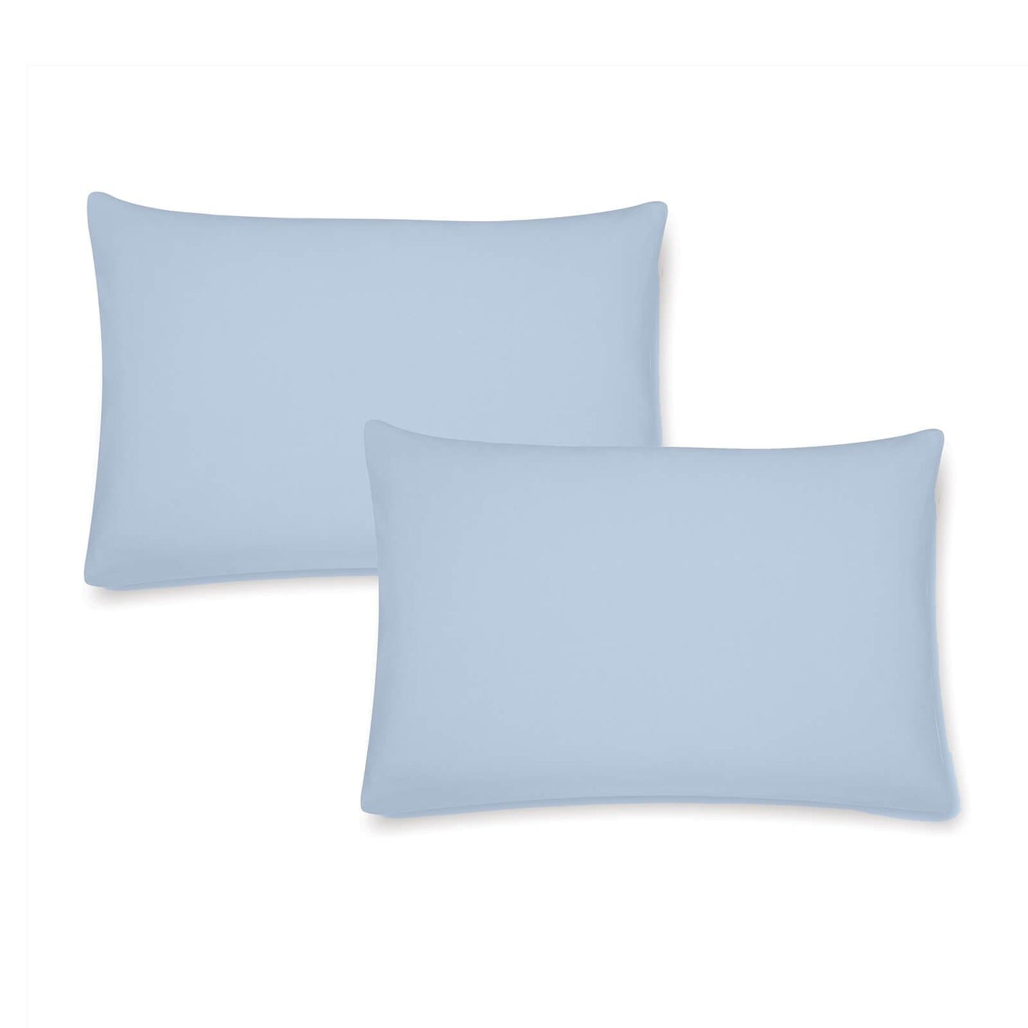 Brushed Cotton Standard Pillow case Pair with envelope closure Blue