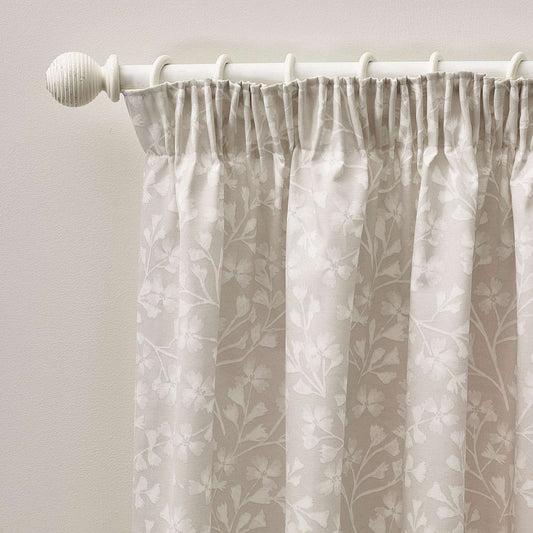 Brooke Floral Natural Curtains Two Panels