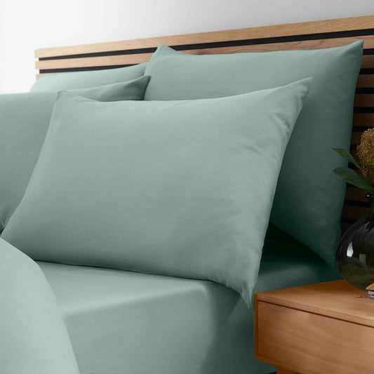 So Soft Non Iron Green Fitted Sheet