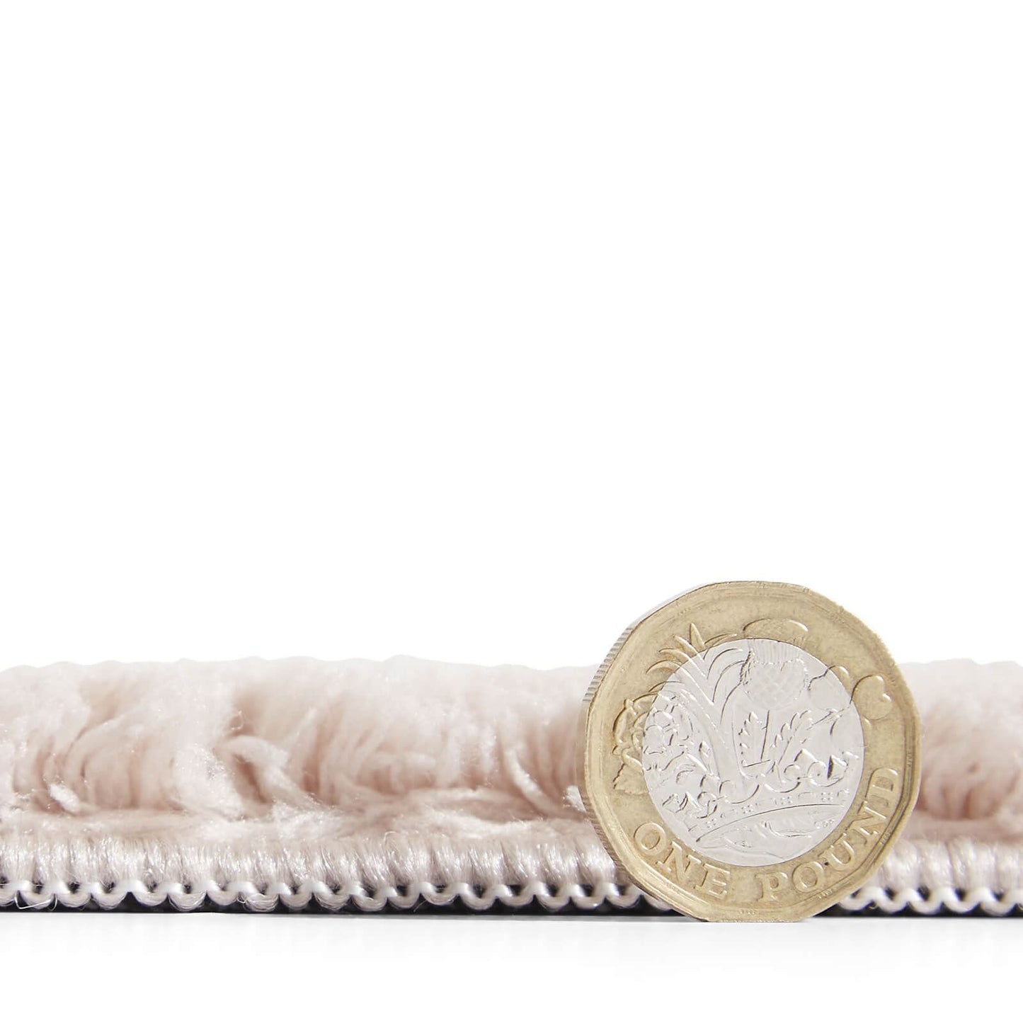 Bay Blush Plain Shaggy Washable Rug