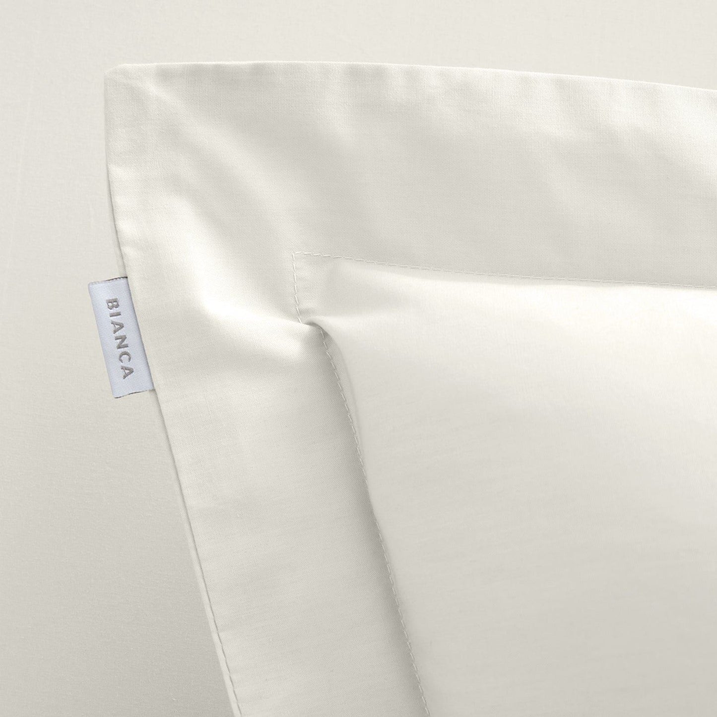 200 Thread Count Cotton Percale Cream Pillow case Pair with envelope closure