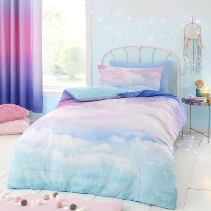 Ombre Rainbow Clouds Pastel Duvet Set