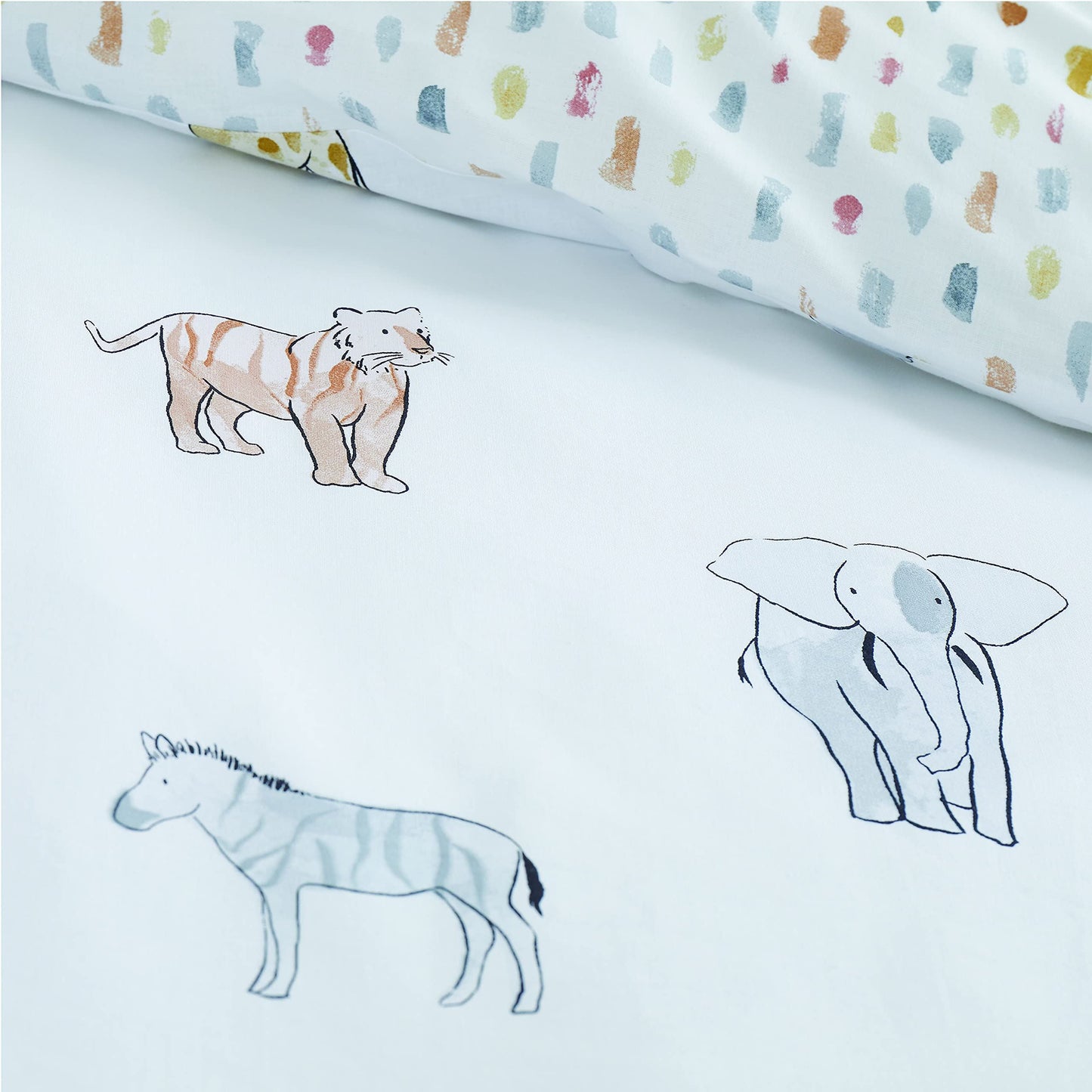 Zoo Animals Pastel Kids Duvet Set