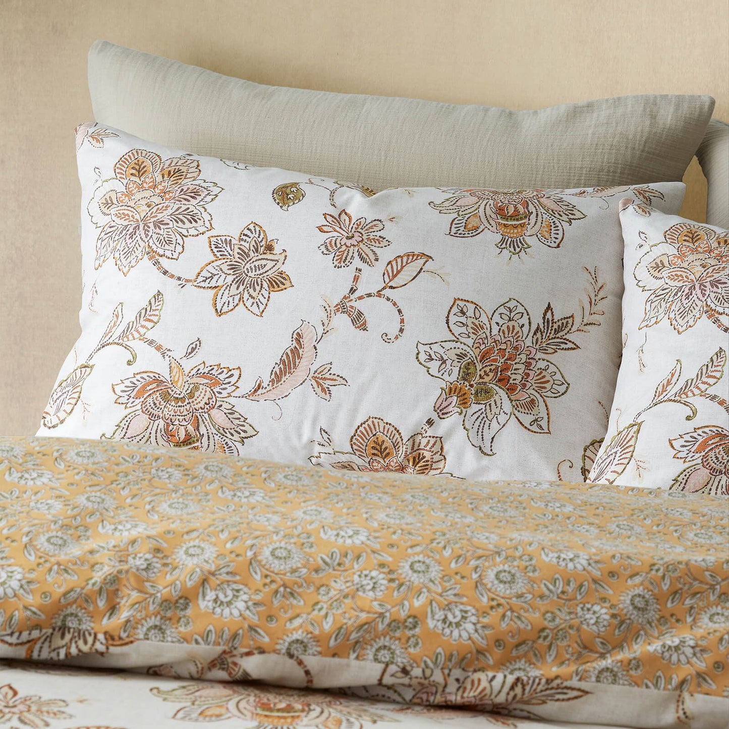 Sahara Floral Beige Duvet Cover Set