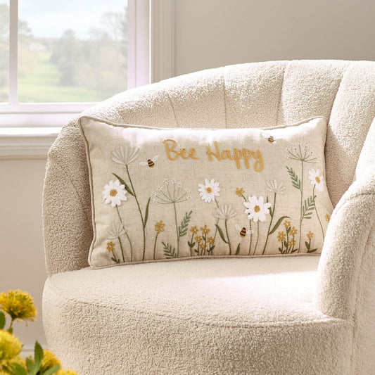 catherine-lansfield-bee-happy-natural-cushion-filled