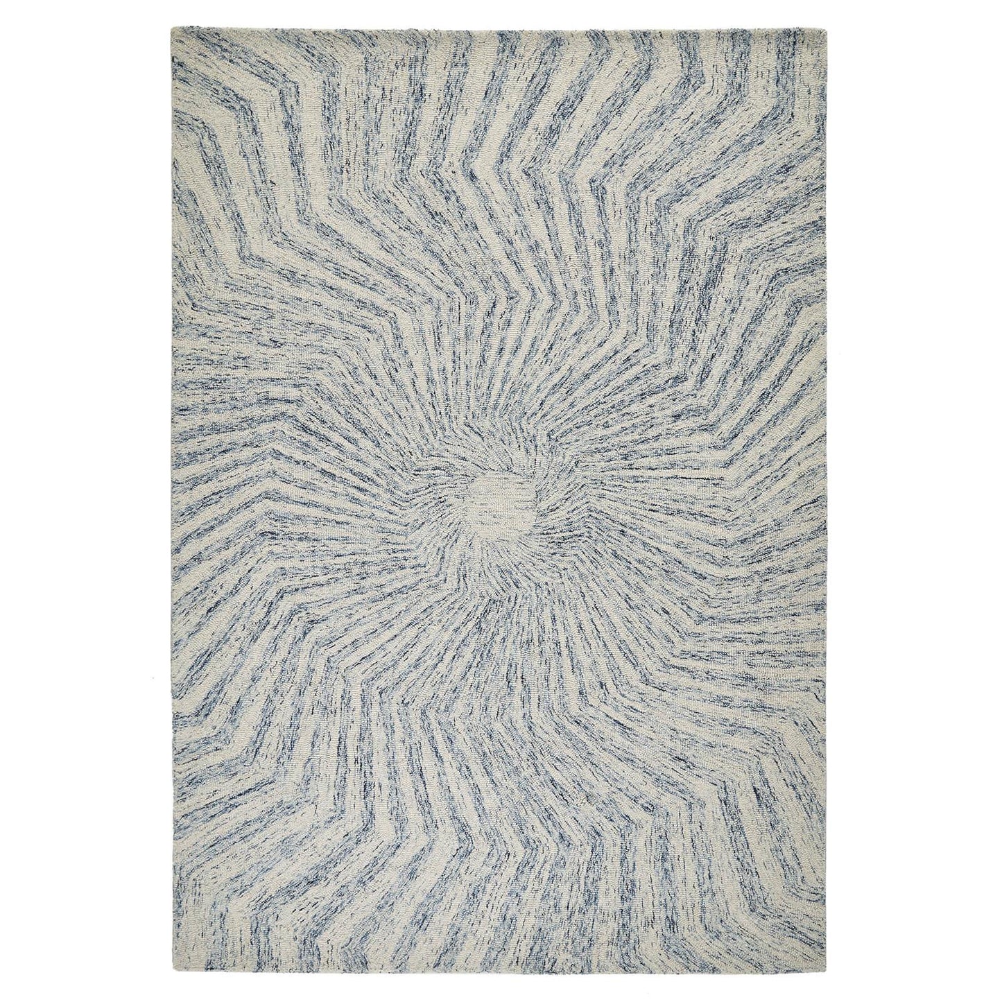 Elements Spiral Blue Geometric Rugs