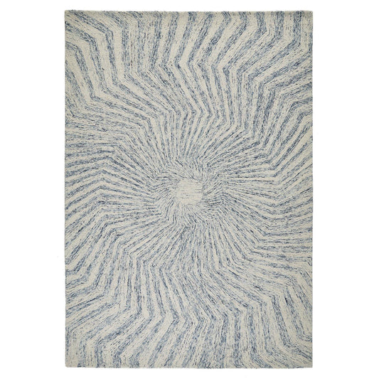 Elements Spiral Blue Geometric Rugs