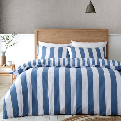 Cove Stripe Blue Duvet Cover Set