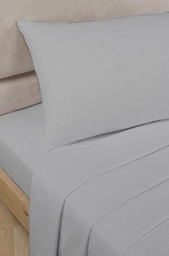 Essentials Percale 16" Grey Fitted Sheet