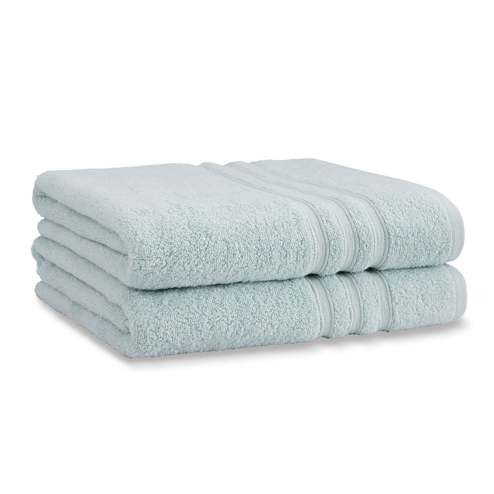 Zero Twist Duck Egg Bath Sheet Pair